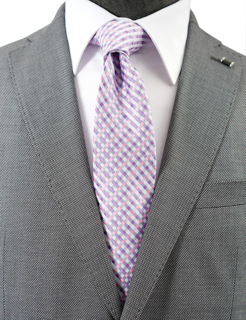 ZENXUS Extra Long Ties for Big and Tall Men, 63 inch XL Long Neckties, Blue, Grey, Purple, 4-Pack - Image 5